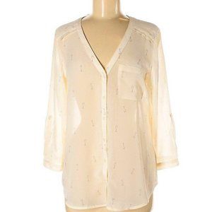 Champagne Glass Print Blouse